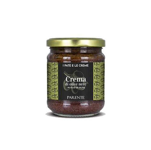 Crema di olive nere in olio di oliva